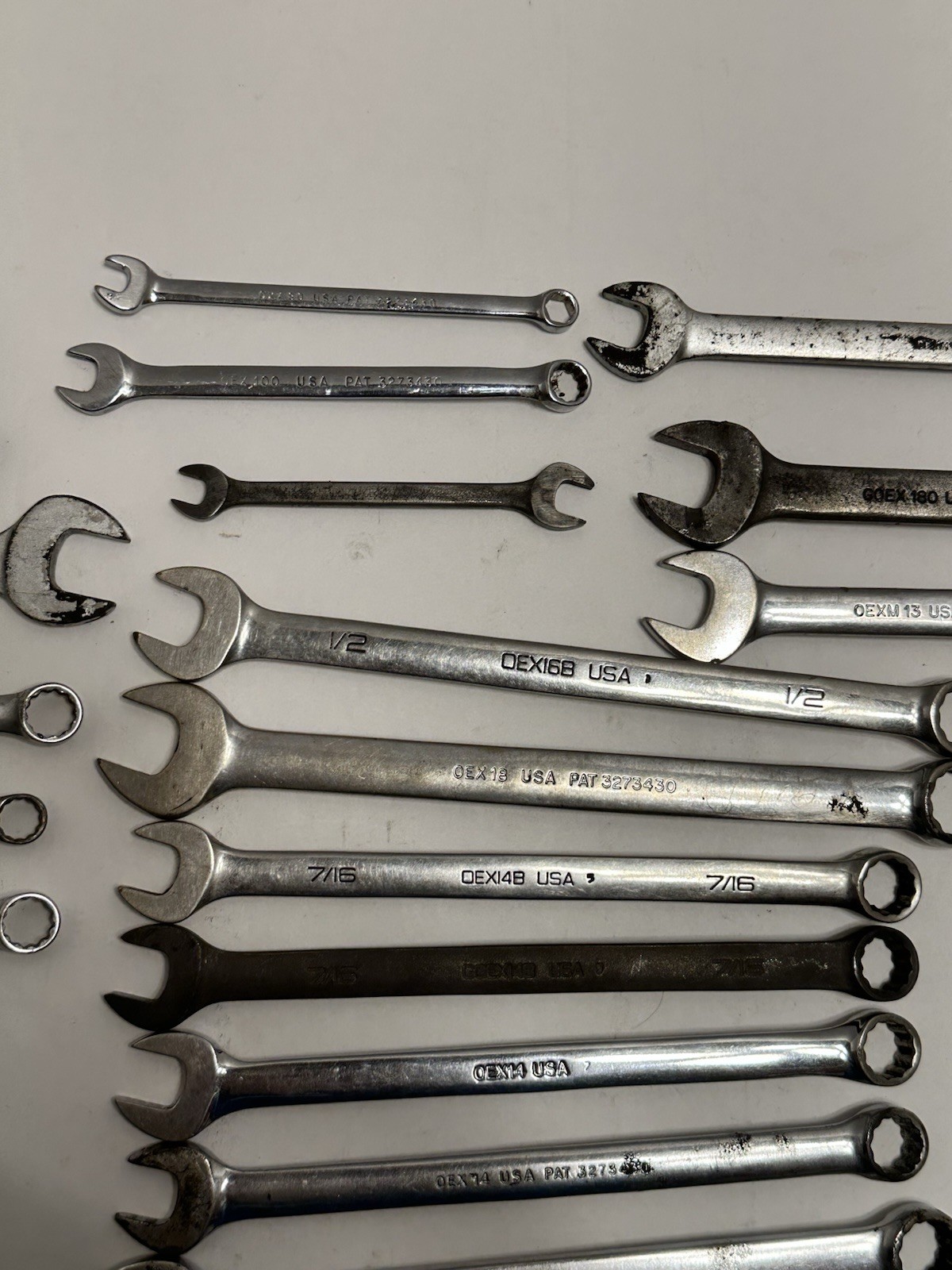 Snap On Mixed Lot Of 18 Wrenches.