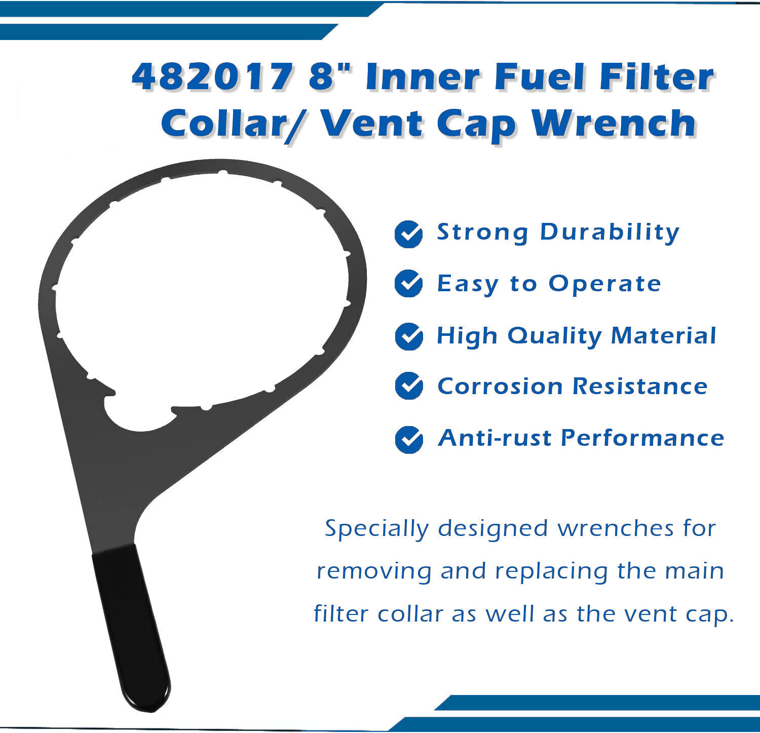 8Inch 482017 Fuel Filter Collar Vent Cap Wrench For Davco Fuel Pro 482 483 485