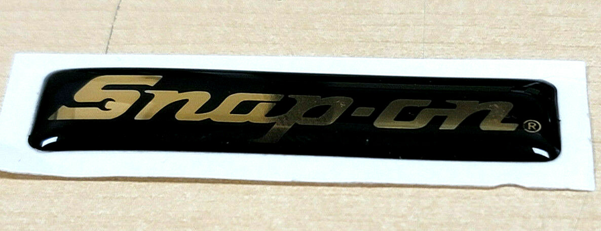 NEW SNAP-ON LOGO TOOL BOX CART 3D ROLL CAB GOLD BADGE EMBLEM DECAL ORIGINAL