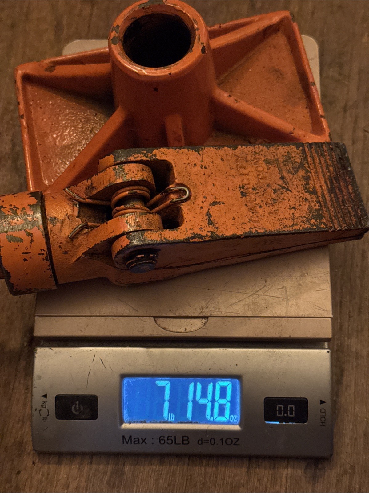 Unknown Brand But VTG Attachments to 10-ton Hydraulic Ram 18lbs Good Shape