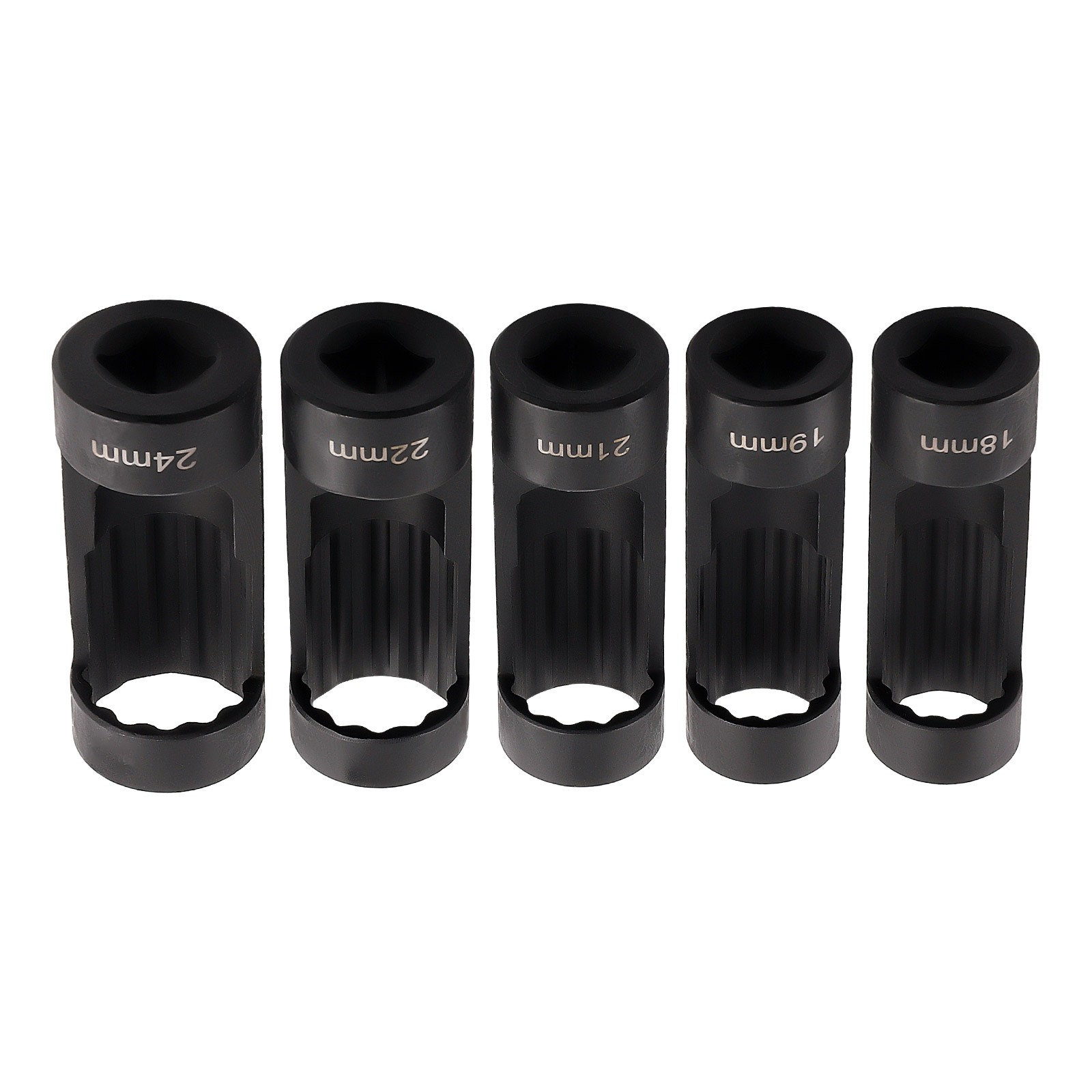 5pcs Strut Nut Socket 18mm 19mm 21mm 22mm 24mm 1/2 Drive Suspension Shock Tool