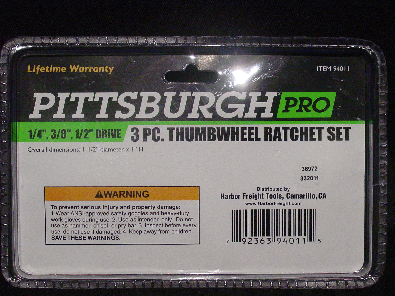 3 pc Auto Mechanic Thumbwheel Ratchet Set 1/4» 3/8» 1/2» Drive Thumb Wheel