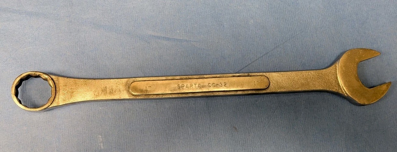 Sparta 1 inch 12Pt Combination Wrench USA CC-32, Used. 13 Inches Long, Free Ship