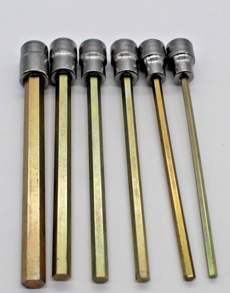 Snap-on FABLM 5pc 3/8″ Drive Metric Long Ball Hex Socket Driver Set 10 8 7 6 5 4