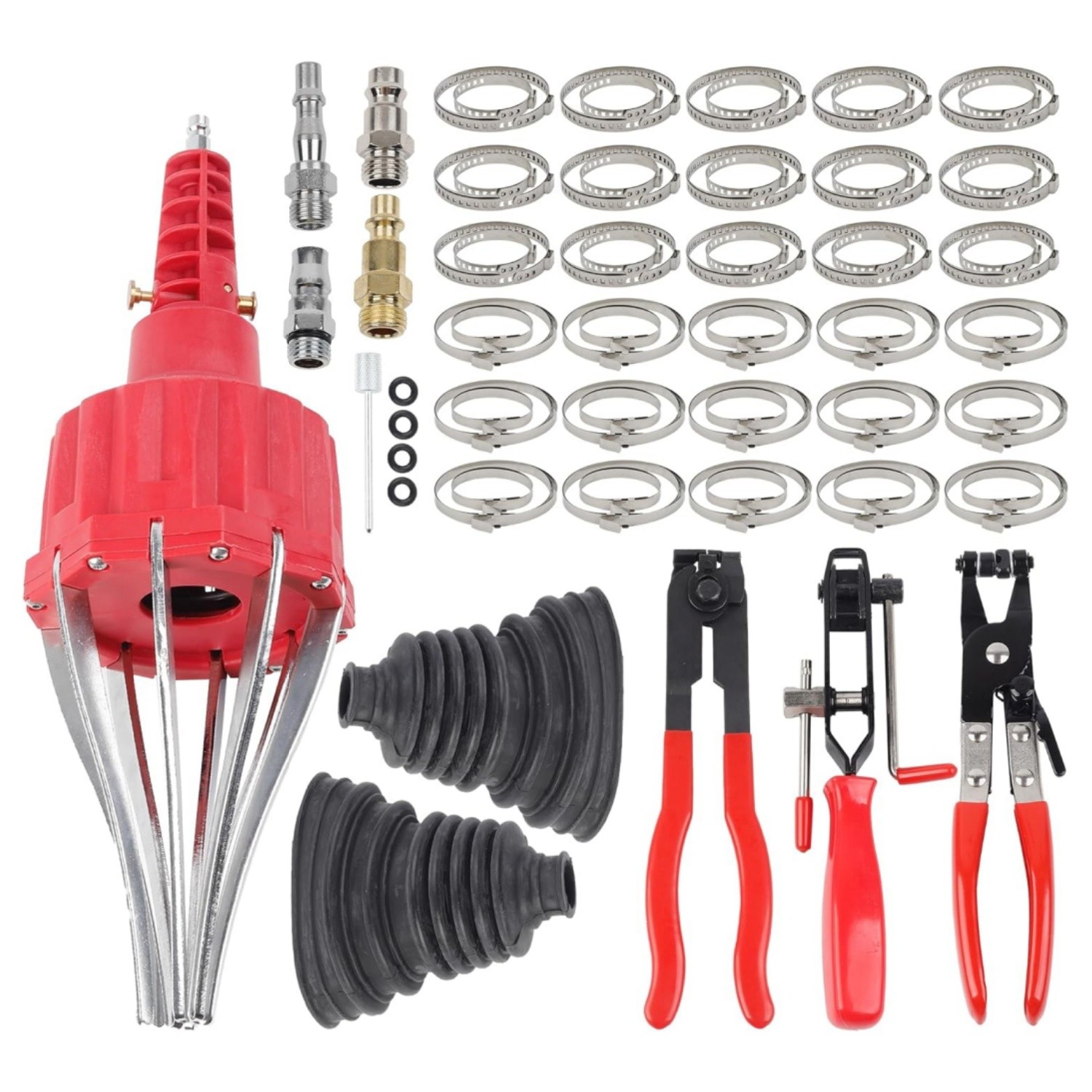 Brake Line Pipe Repair Kit 25FT 3/16 Copper Pipe Flaring Tool + 20 Nuts Fittings
