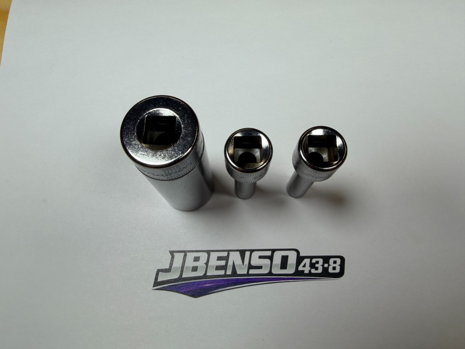Snap-On Tools USA NEW 3pc 3/8″ Drive 6mm 7mm 20mm Metric 6pt Deep Add-On Sockets
