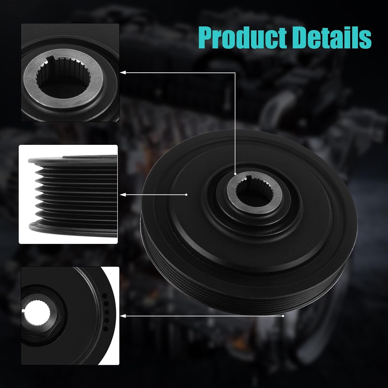 594-267 Harmonic Balancer Pulley Fits Acura MDX/TL/RL & Honda/Saturn V6 3.0-3.7L