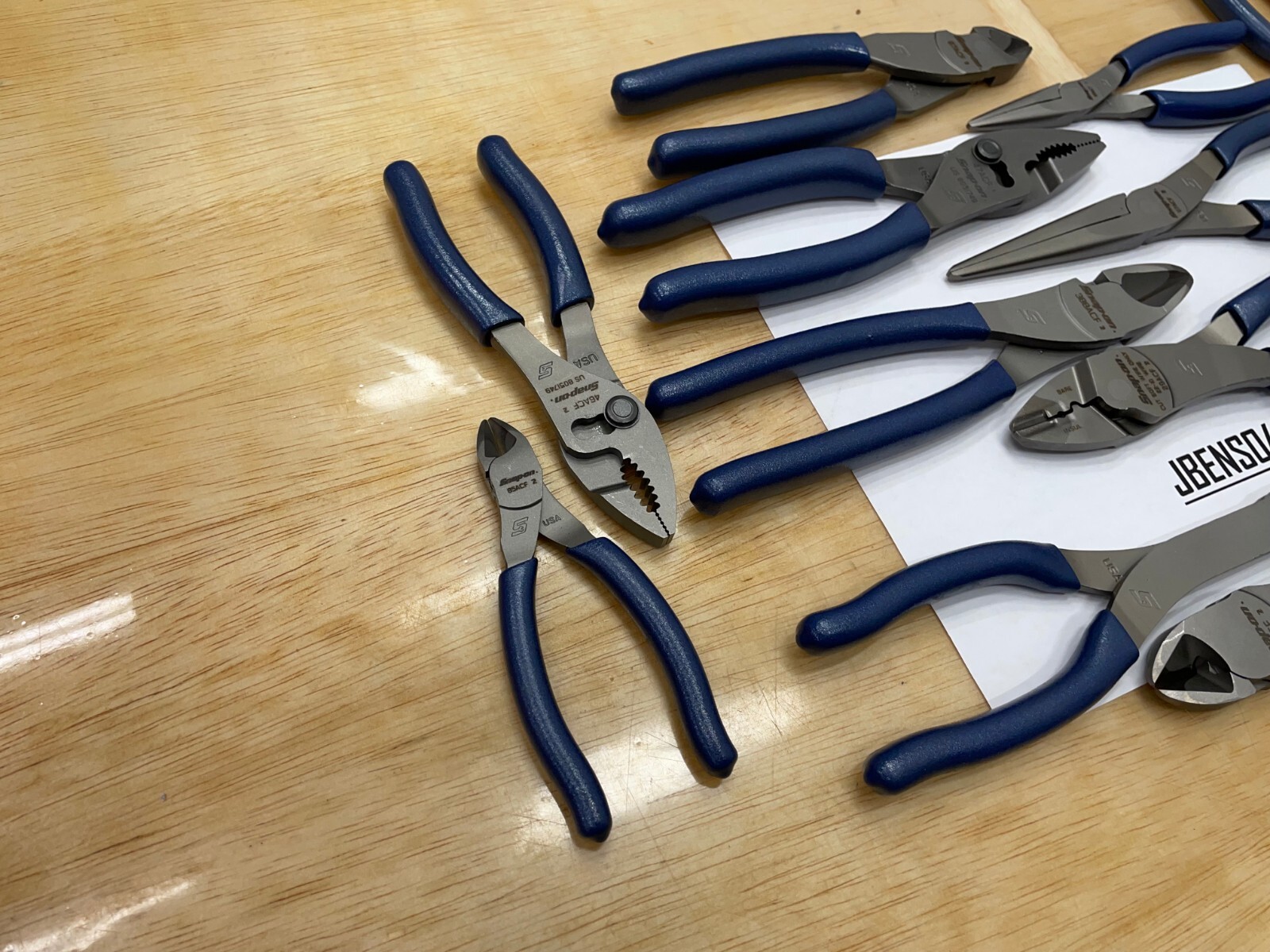Snap-On Tools USA NEW 12 Piece POWER BLUE Soft Grip Assorted Plier Lot Set