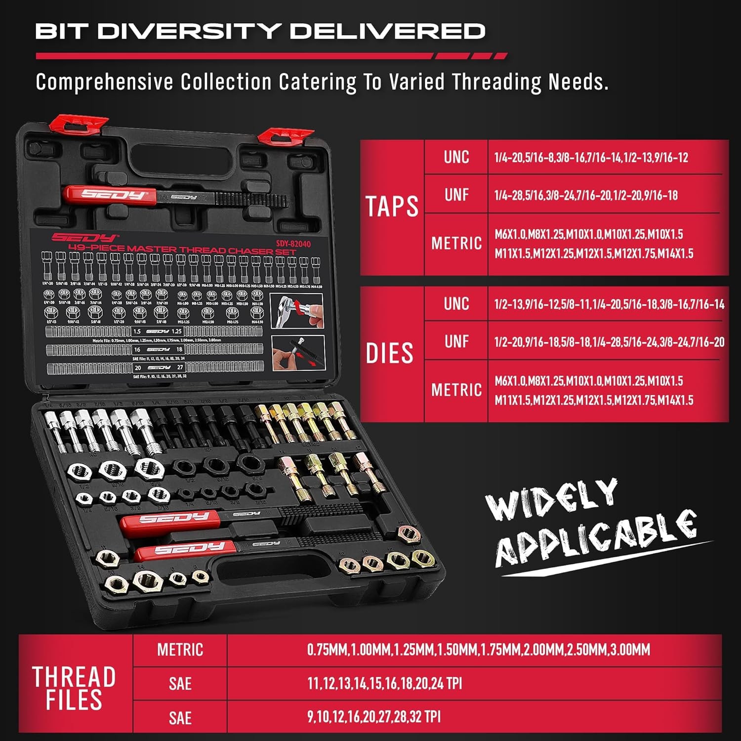 Thread Repair Chaser 49-Piece Tool Set