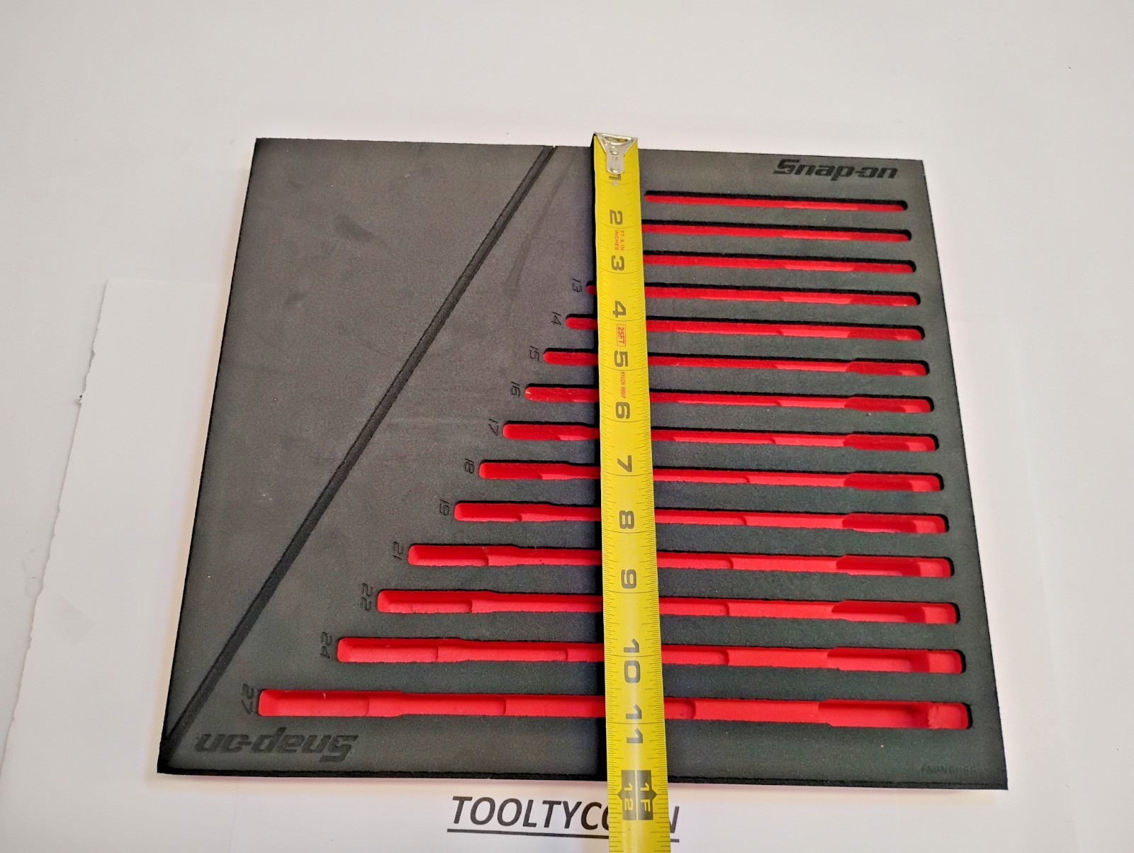Snap-on Tools NEW RED Wrench Foam ONLY For METRIC 4 Way ANGLE Wrenches FMWR11BR