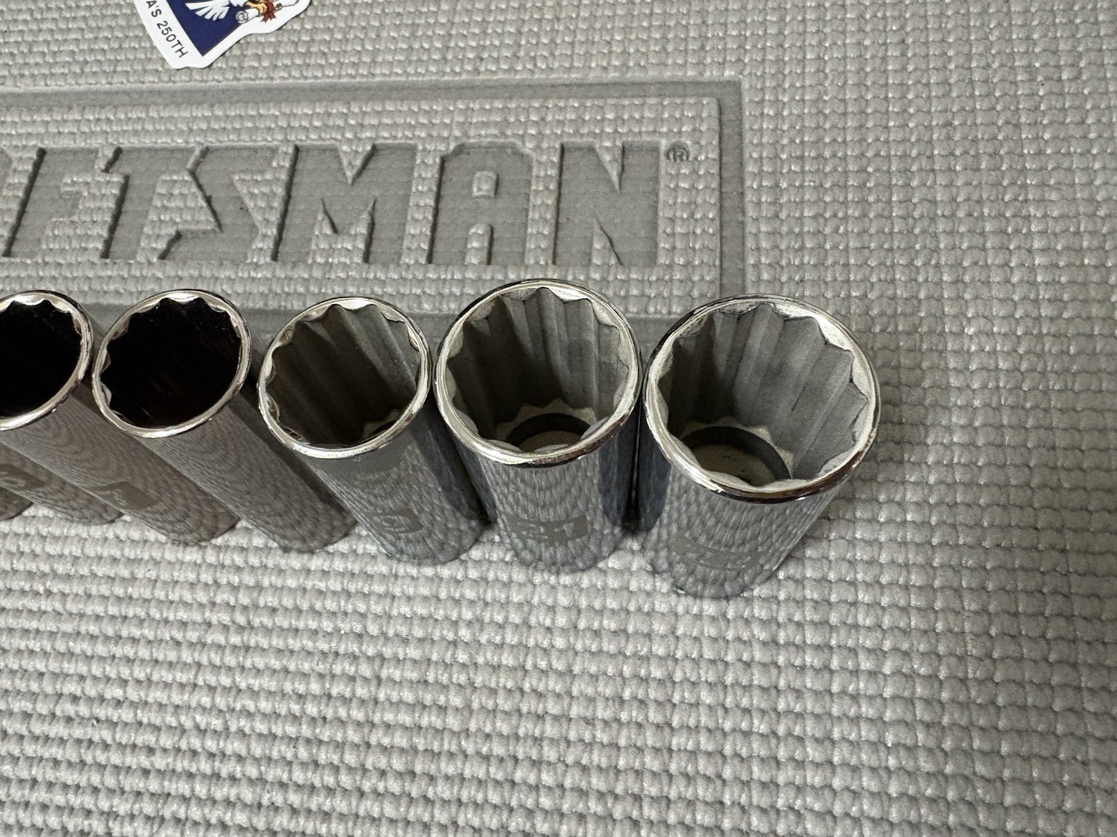 NOS Sears Craftsman USA 3/8” Drive 13pc Easy Read Deep Socket Set 9-22mm Rare!