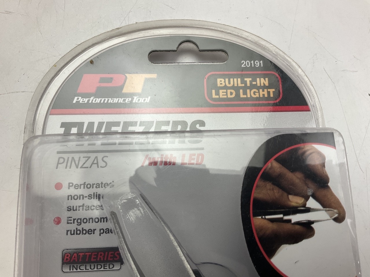 Performance Tool 20191 Tweezers With LED Light – Non-Slip Surfaces