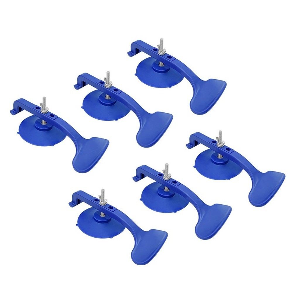 6PCS Glass Panel Surround Mounting Holder ABS Rubber with Suction Cup Support