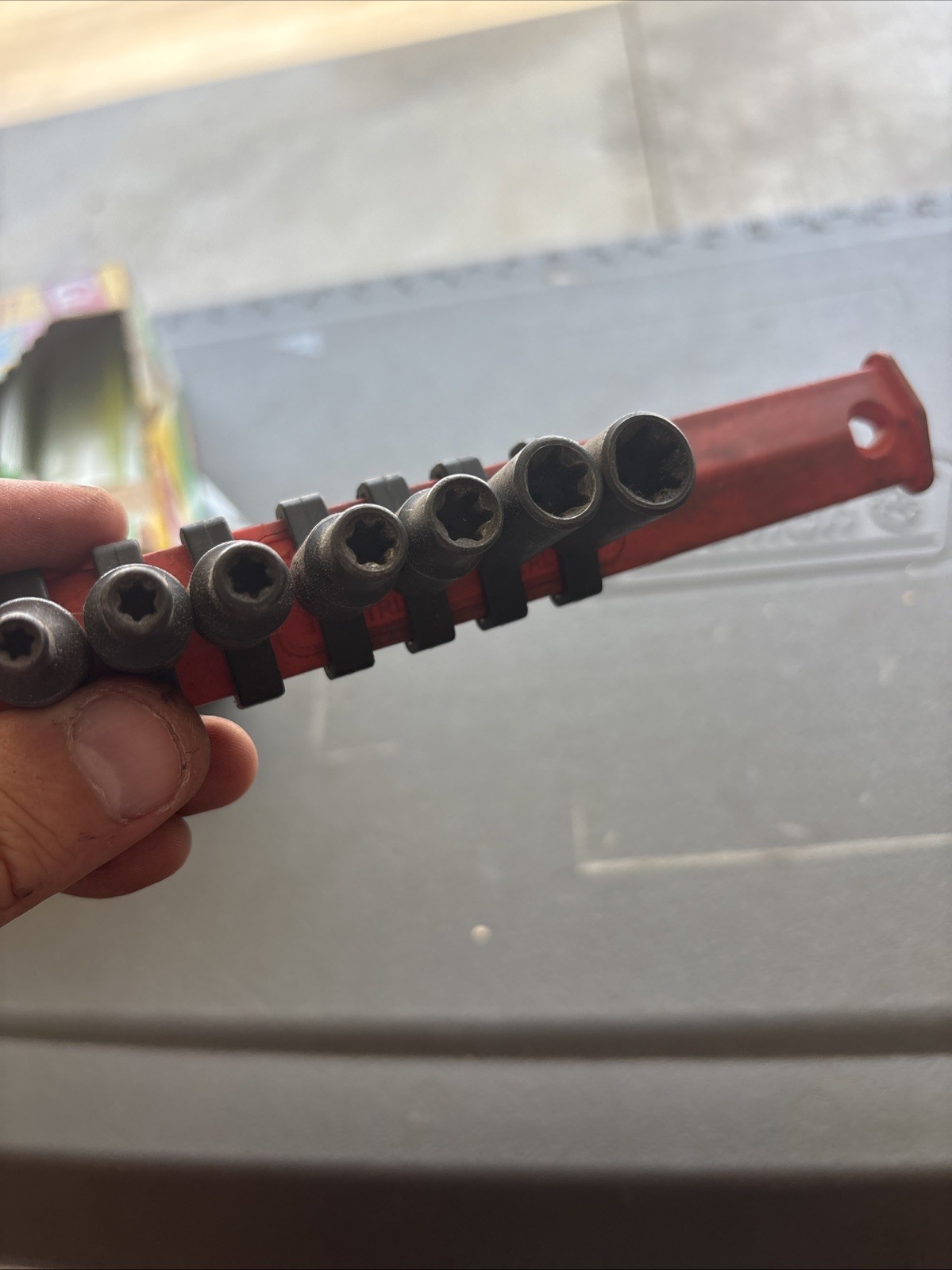 Matco Tools 7pc Inverted Torx IMPACT Socket Set Lot, 1/4” Drive W/ Rail E4-E12