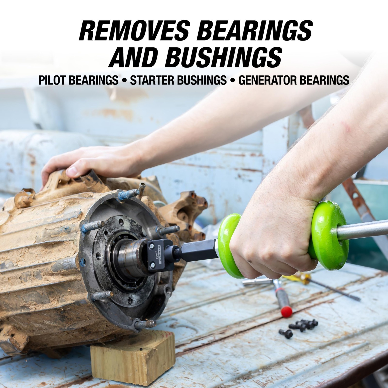 Pilot Bearing Puller Attachment for Slide Hammer – 2-Jaw Removal Tool, Fits 5/8″