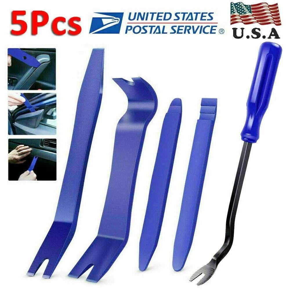Plastic Trim Removal Pry Tool Set for Car Radio Panel Door Dash Clip Fasteners