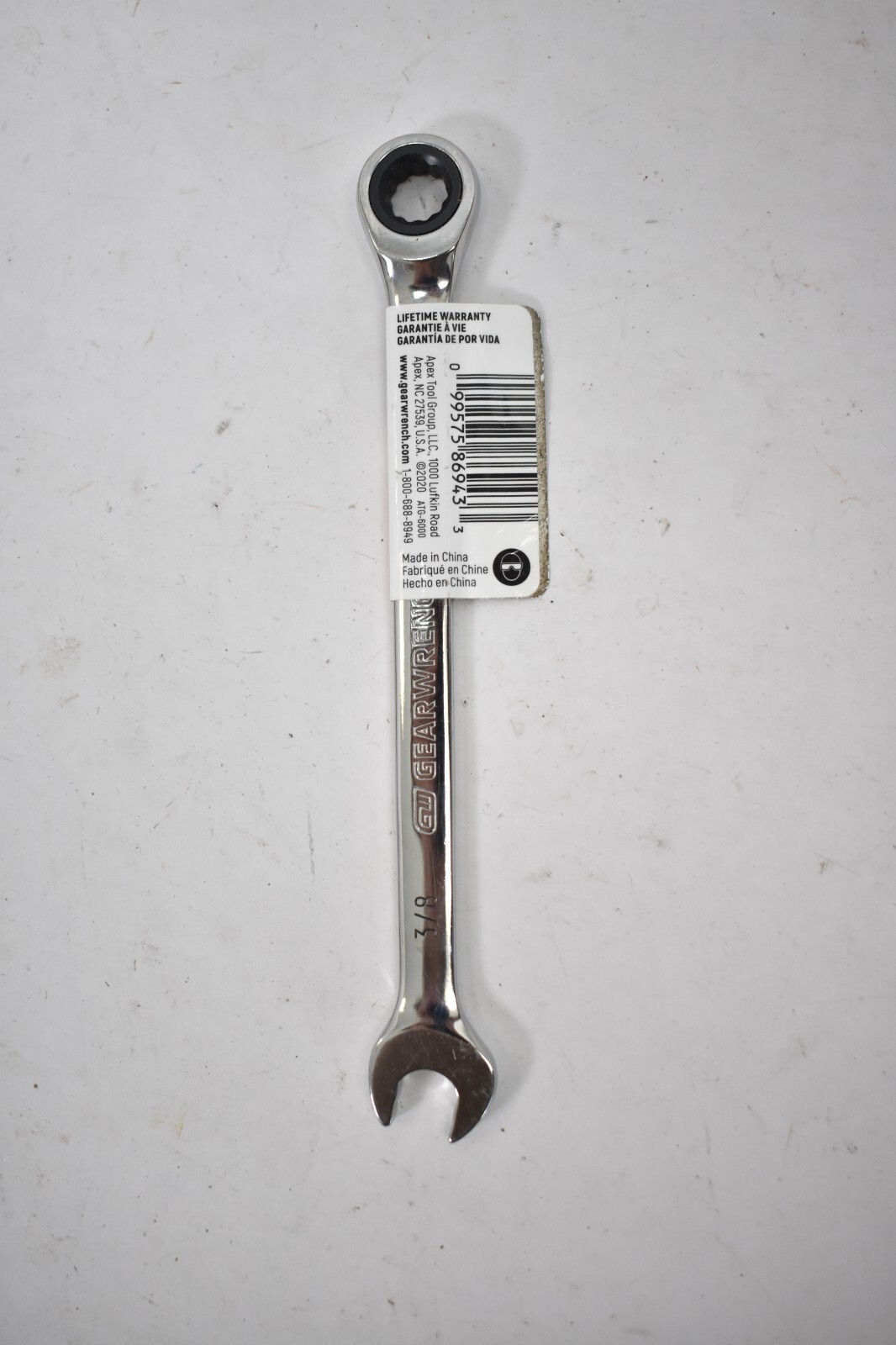 Gearwrench 3/8″ () Tooth 12 Point Combination Ratchet Wrench Chrome Finish 86943