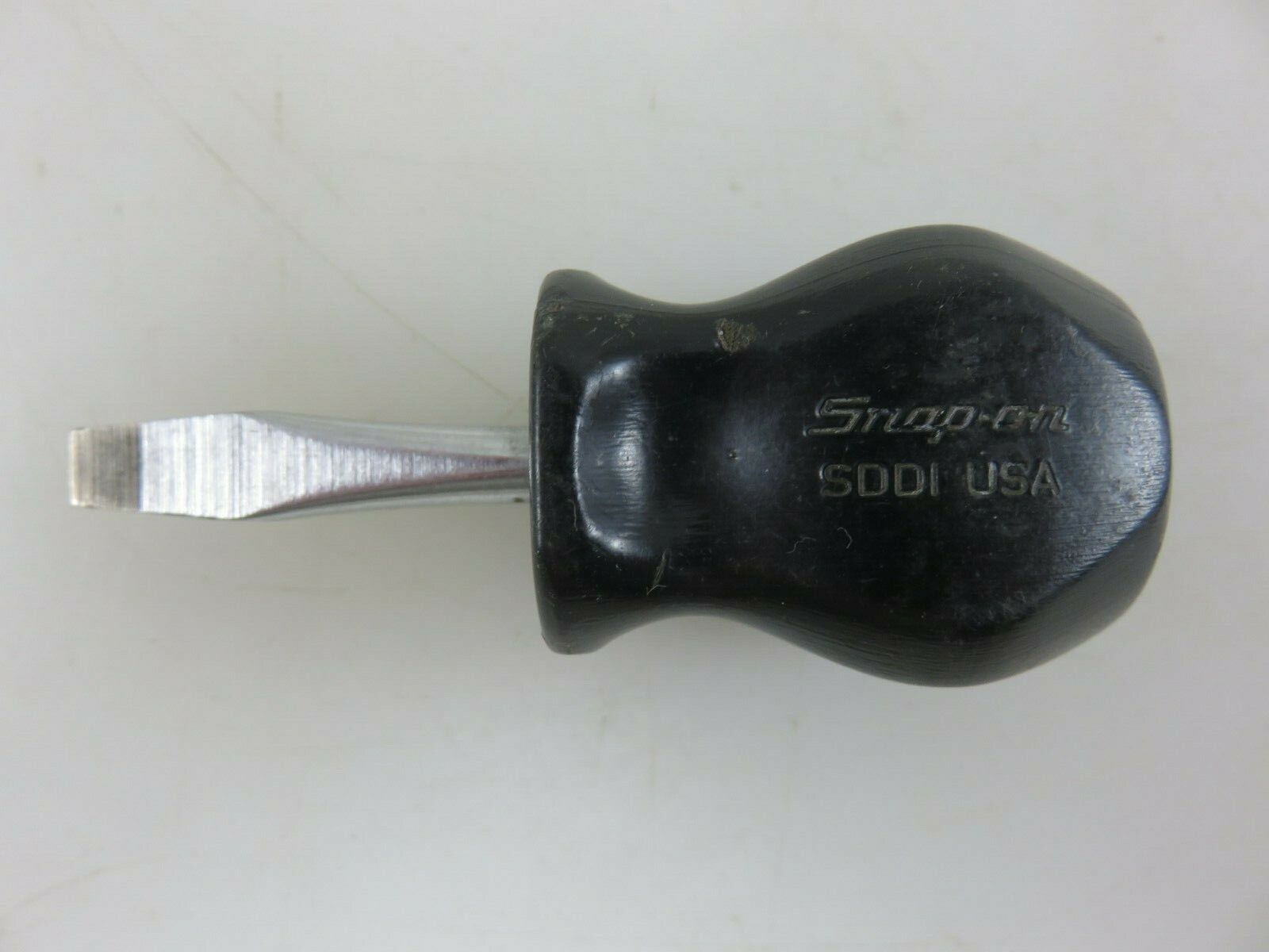 Snap-On SDD1 Stubby Flat Slotted Blade Screwdriver BLACK Hard Handle