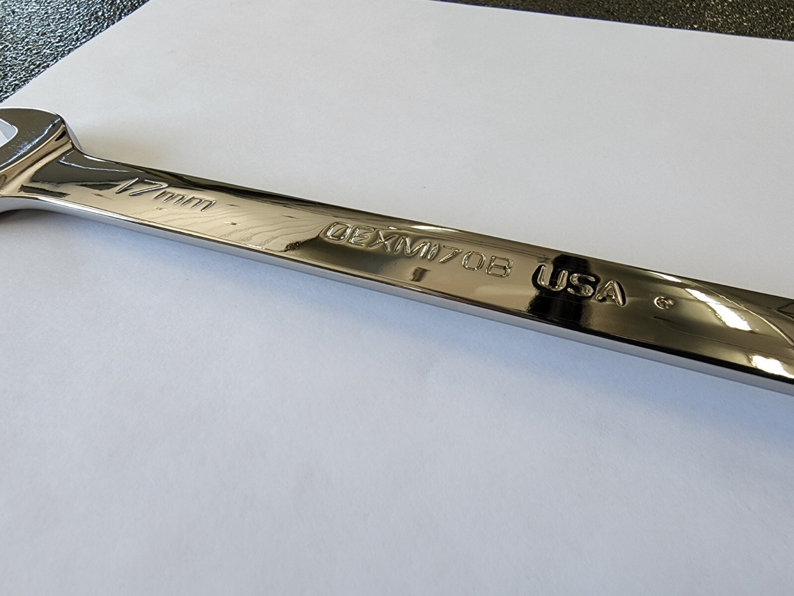 Snap-on Tools USA NEW 17mm Metric Flank Drive Chrome Combination Wrench OEXM170B
