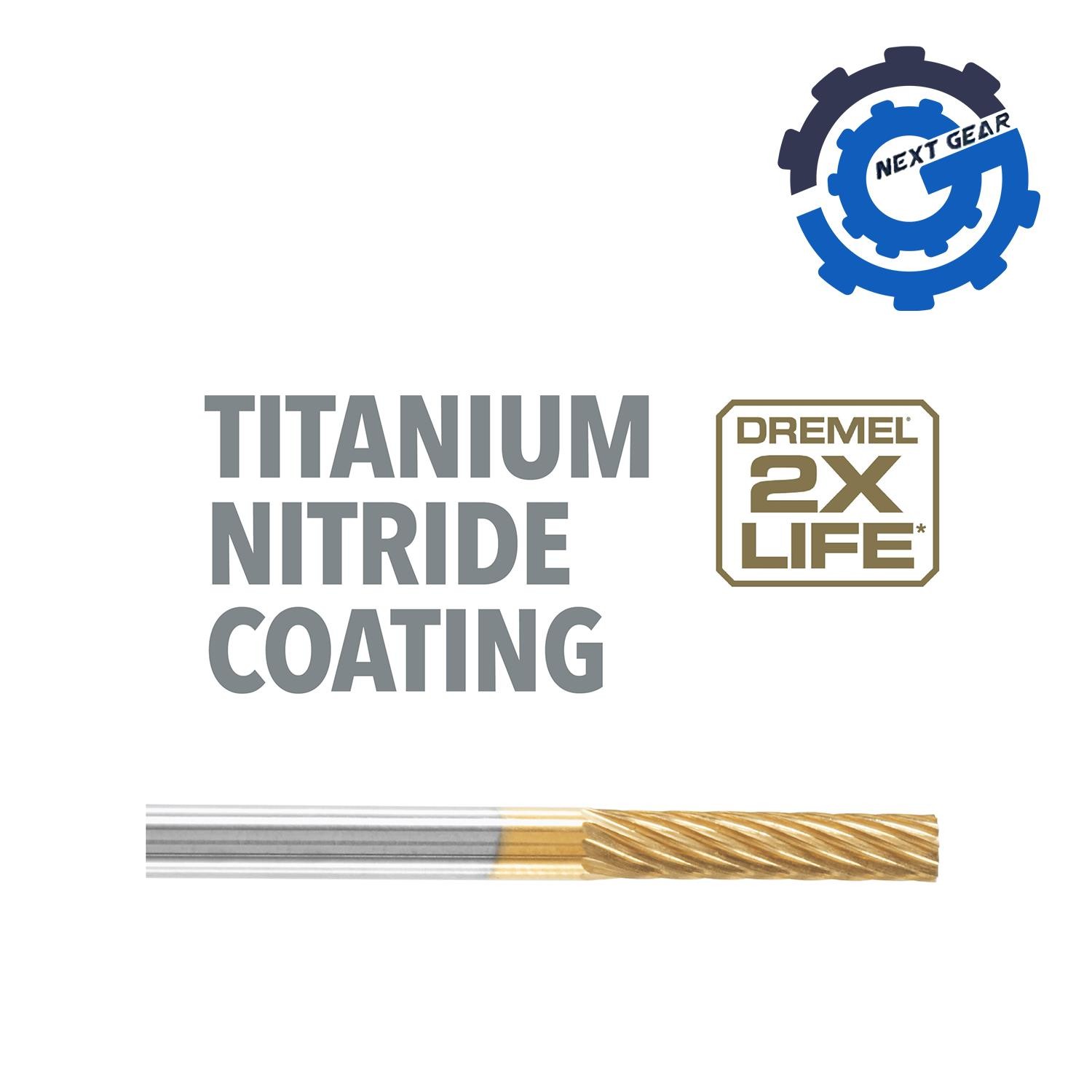 Pack of 2 New Dremel Max Life 9901HP 1/8″ Tungsten Carbide Rotary Carving Bit