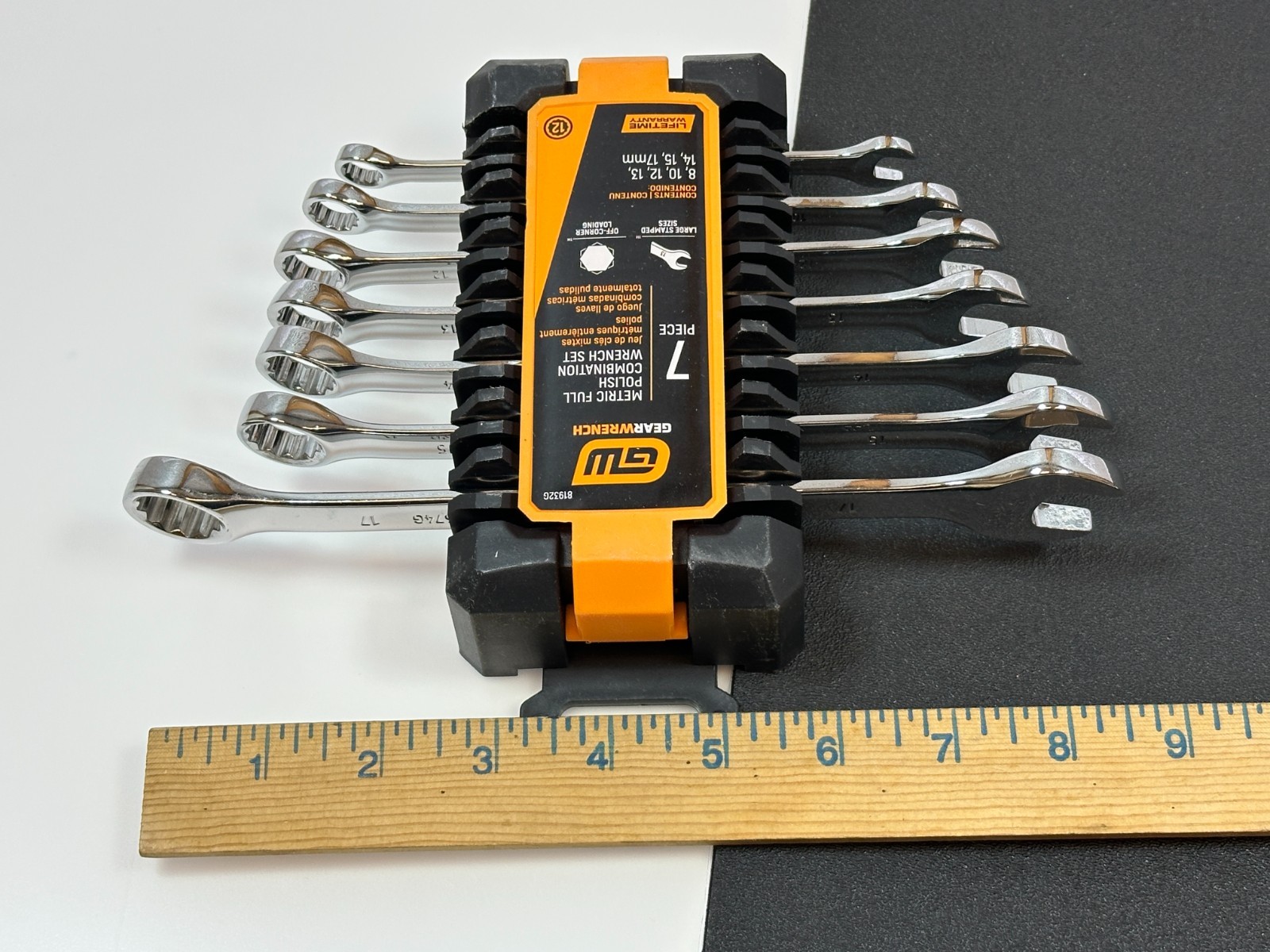NEW GearWrench Tools 7pc Metric 8-17mm Full Polish NON-RATCHETING Wrench Set NOS
