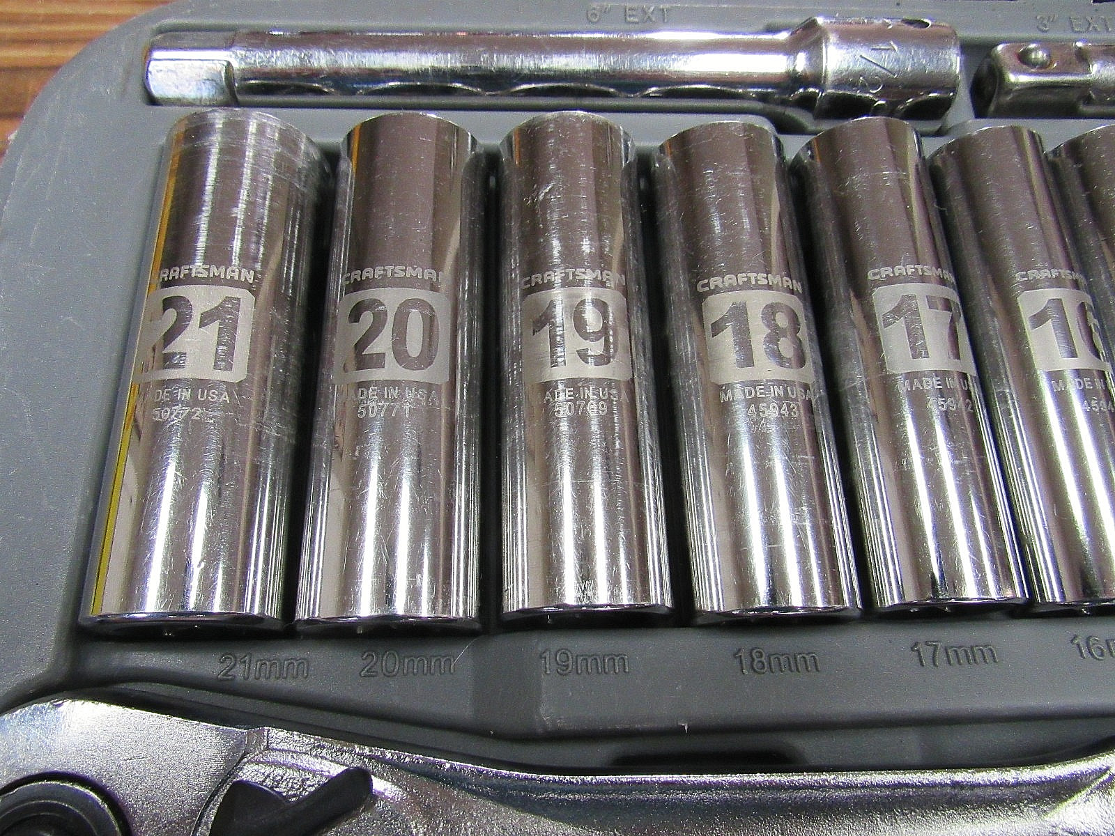 Craftsman 24pc Metric 1/2″ Easy Read Socket Set (Made In USA) GOOD CONDITION