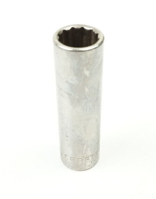 Craftsman -Ɩ⅁- 1/2″ 12 Point Deep Chrome Socket 3/8″ Drive 43312 USA