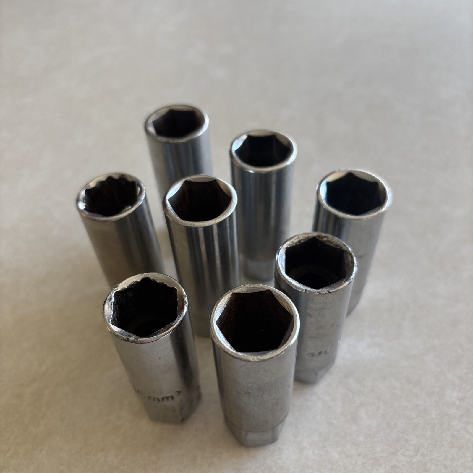 lot of 8 Craftsman and unbranded 5/8″ Spark Plug Socket 3/8″ Drive 6 Point