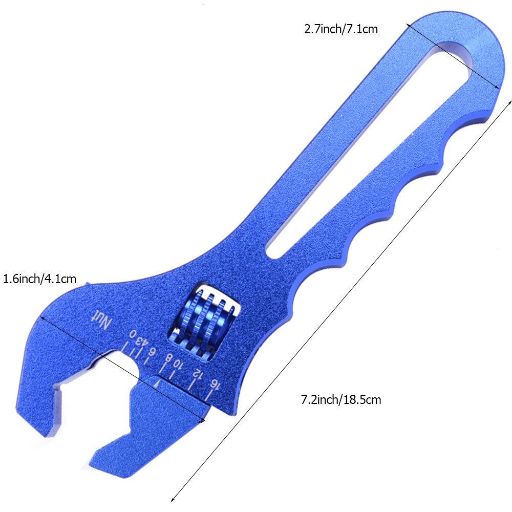 Adjustable Wrench Spanner Wrenches Hand Tool for Hose Fitting AN3-AN16 Aluminum