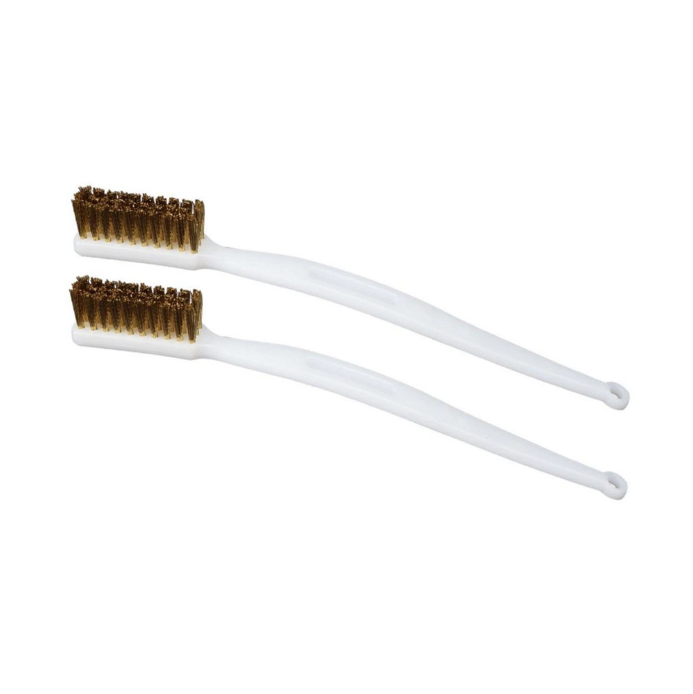 Small Brassed Steel Wire Brush Machinery Machine Components Cleaning Tool x 2
