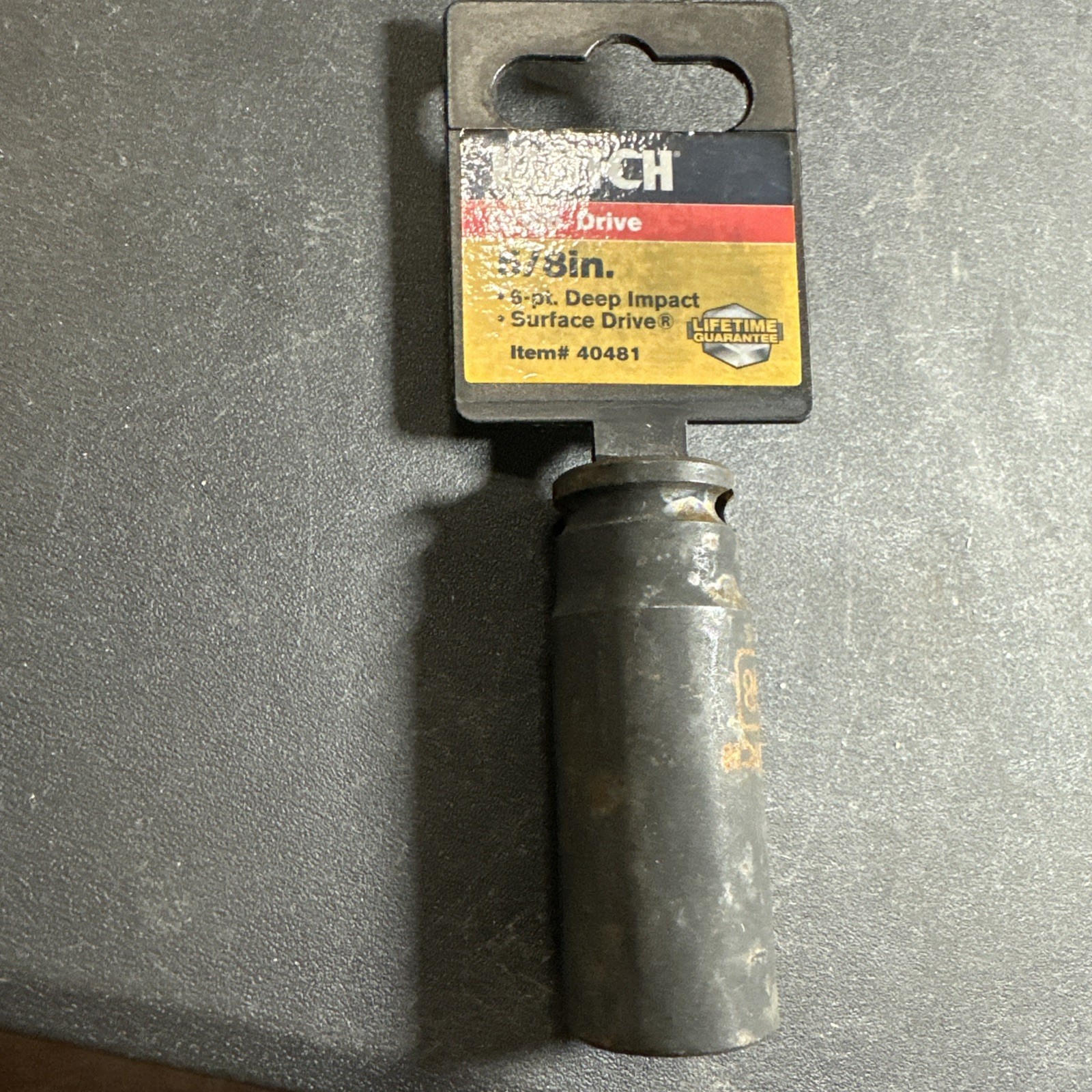 Klutch 5/8” Deep Impact Socket For 3/8″ Drive 6 Point Black Oxide 40481