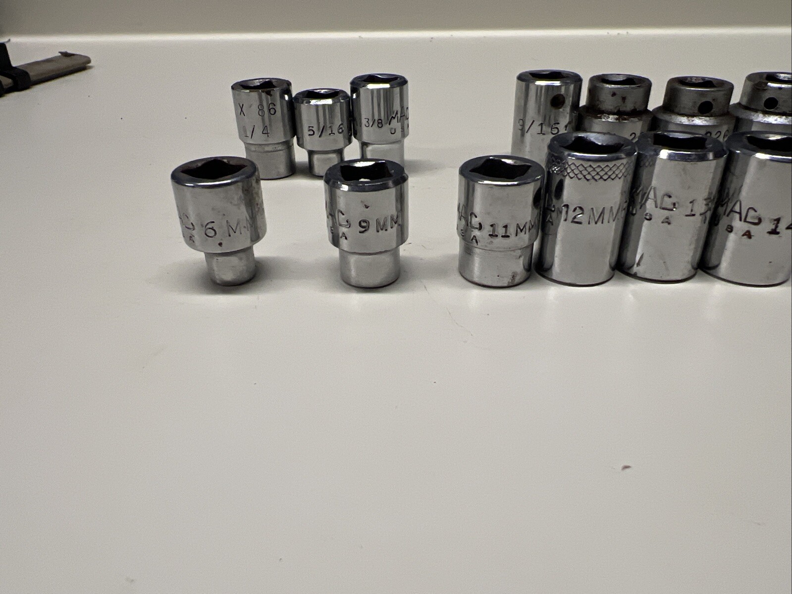 Mac X Series 3/8″ Drive Shallow Metric & SAE Sets 6-19MM & 1/4″-15/16″ USA #7E1