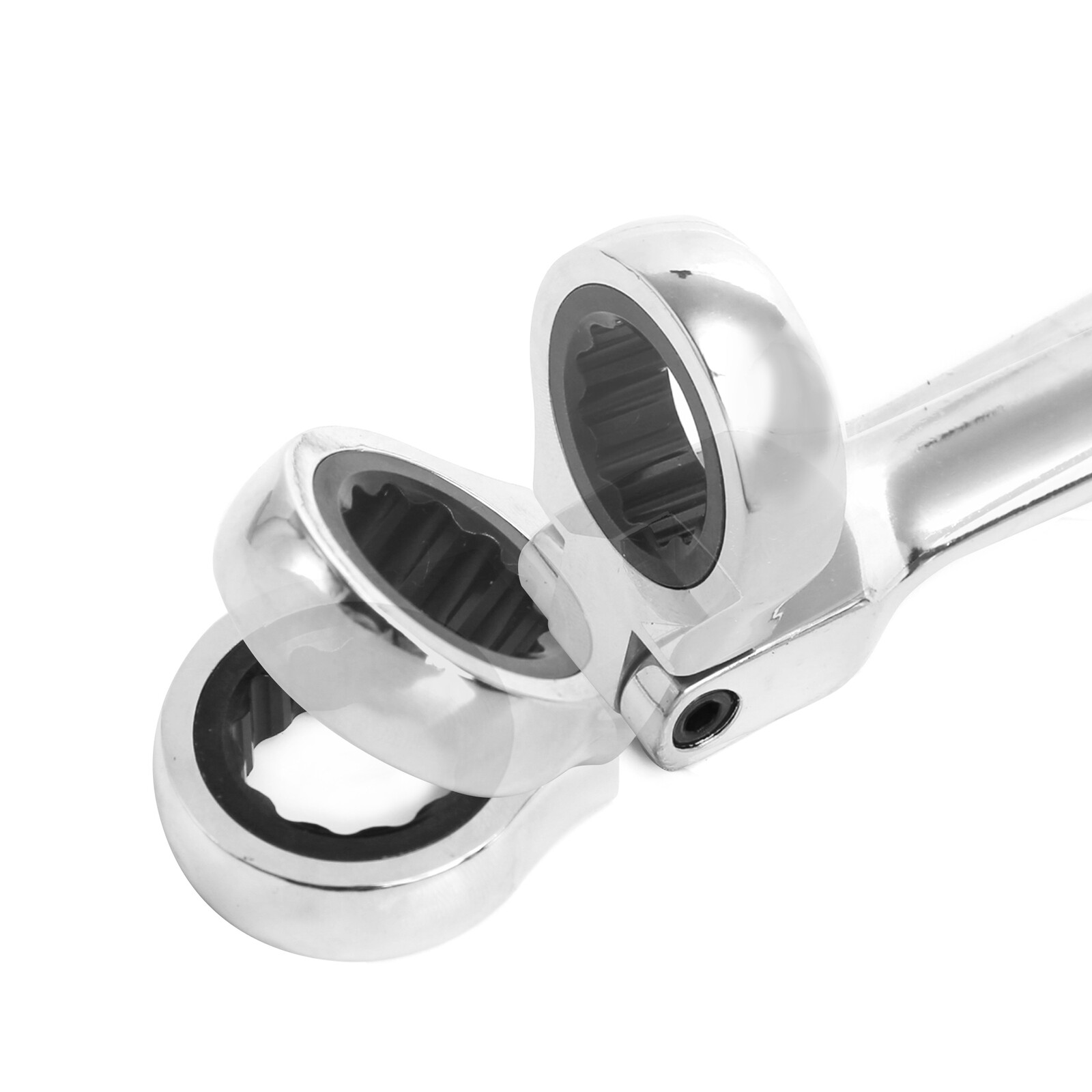 Universal 5pc Double Box End Ratcheting Wrench Metric Flexible Head Auto Flex