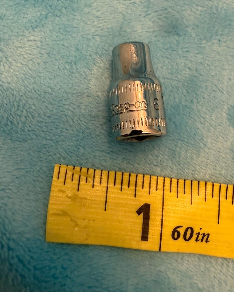 🇺🇸 Snap-on Tools USA TMM6 1/4″ Drive 6 Point Metric 6mm Shallow Chrome Socket