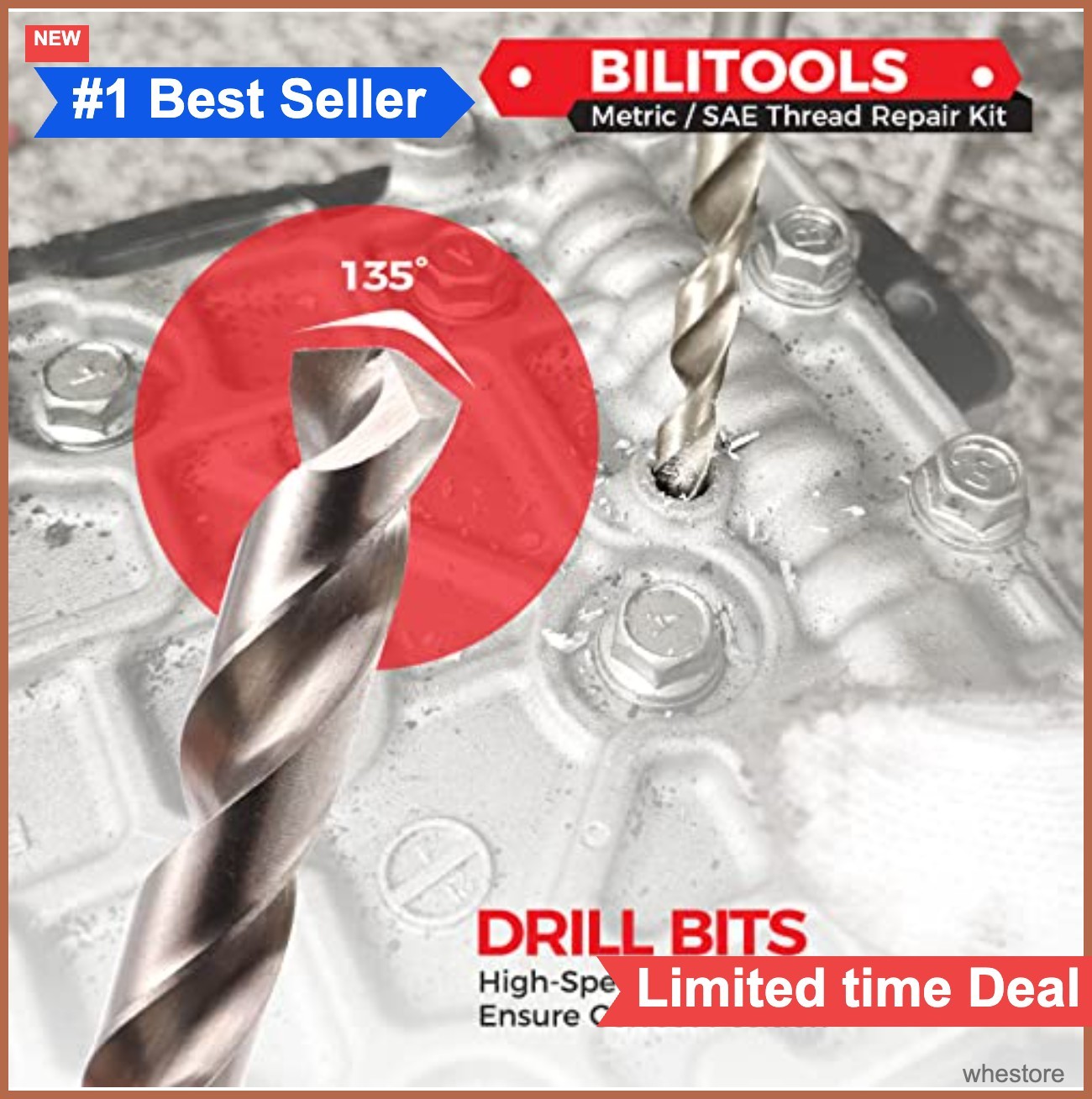 Thread Repair Kit M14x1.25 Metric HSS Drill Inserts Installation Tool Automotive