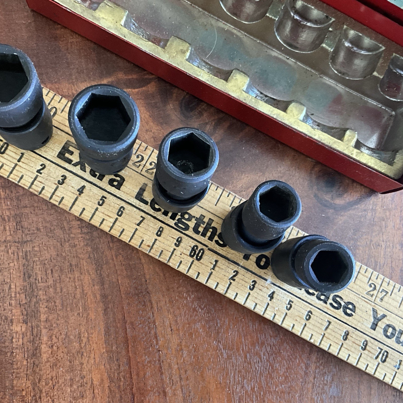 Vintage Universal Swivel Impact Set w Case 3/8″ Drive 7/16″ to 3/4″ 6 Point