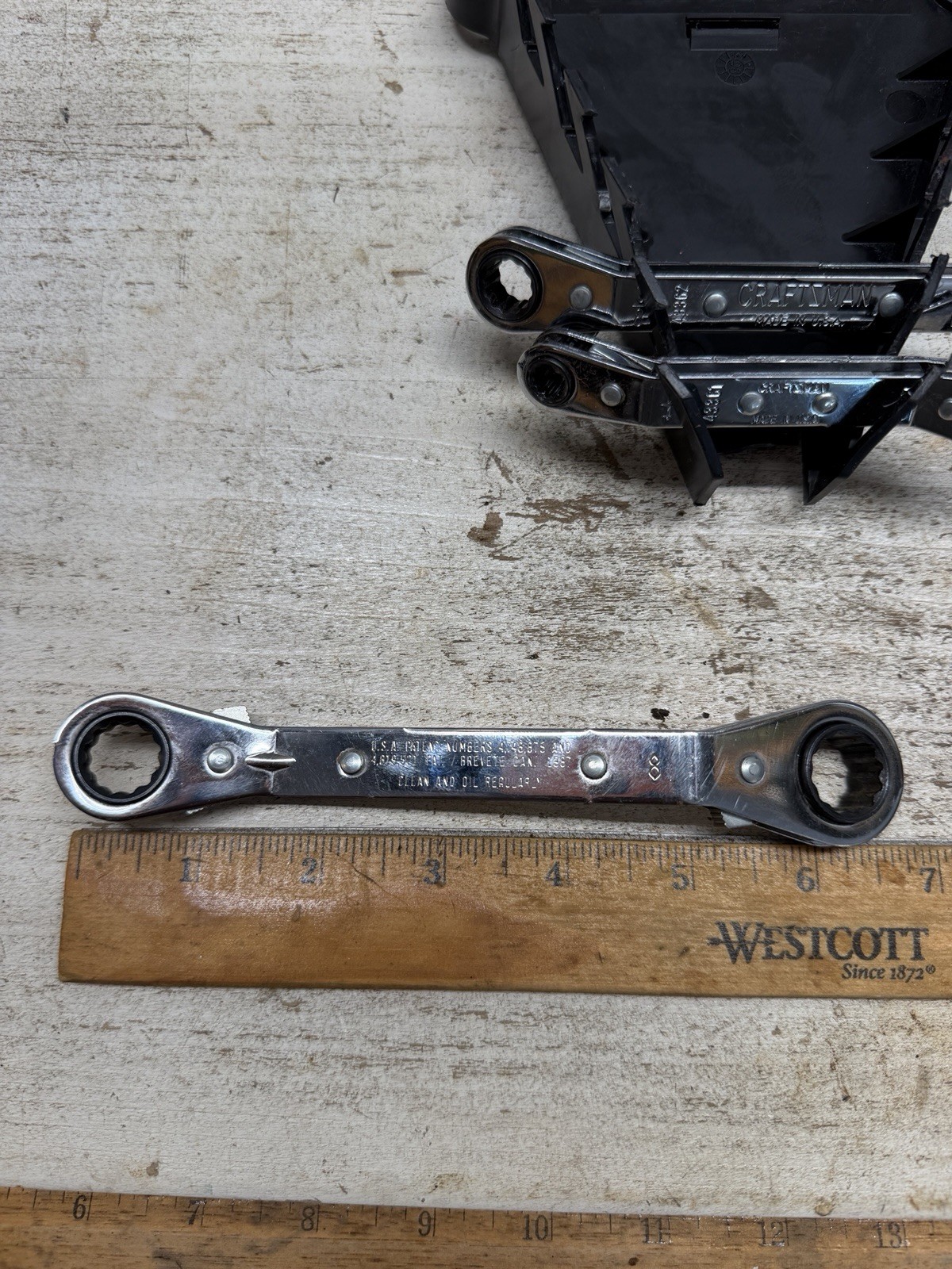 Craftsman 5Pc SAE Double Offset Ratcheting Wrench Set 1/4-7/8 USA 🇺🇸 Like New