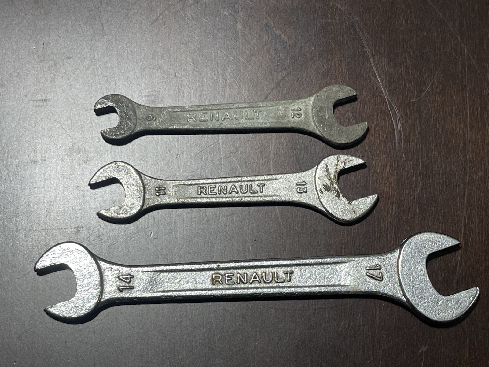 Renault Metric Wrench Lot (17 – 14, 13 – 11, 12-9)Made in France 1970’s