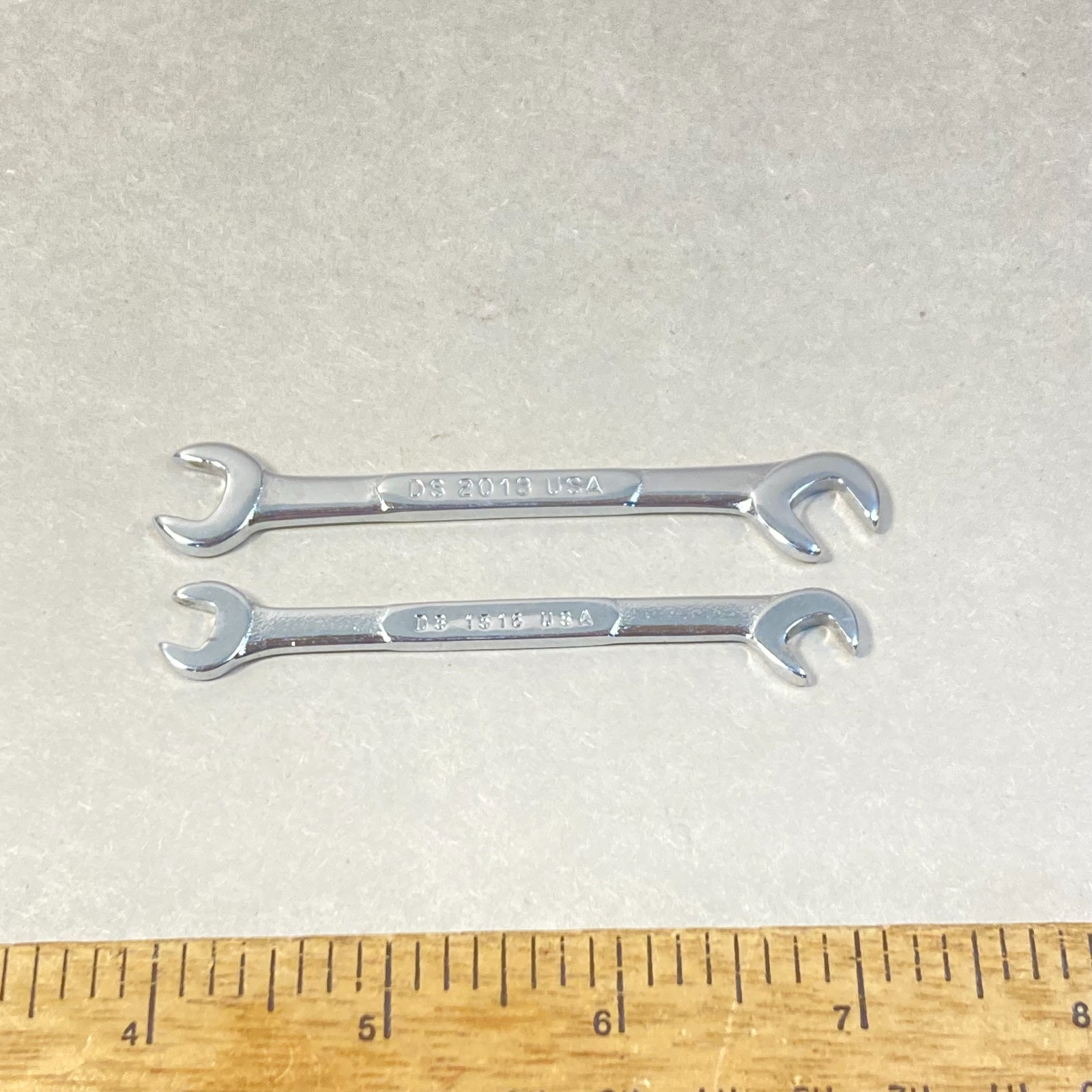 Vintage Snap-on Ignition Midget Wrench 2 Pc Open End Offset SAE USA