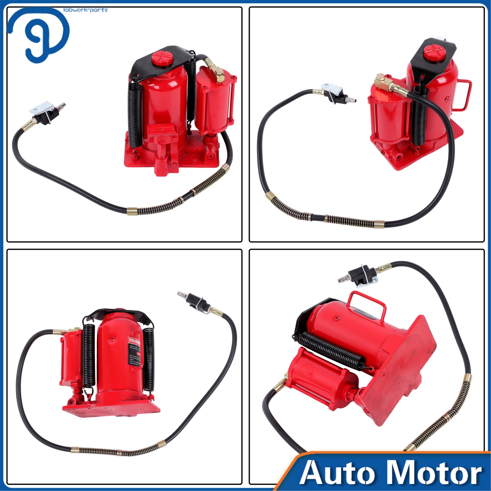 Air Hydraulic Bottle Jack 20 Ton/40,000 Lbs Welded Low Profile Pneumatic