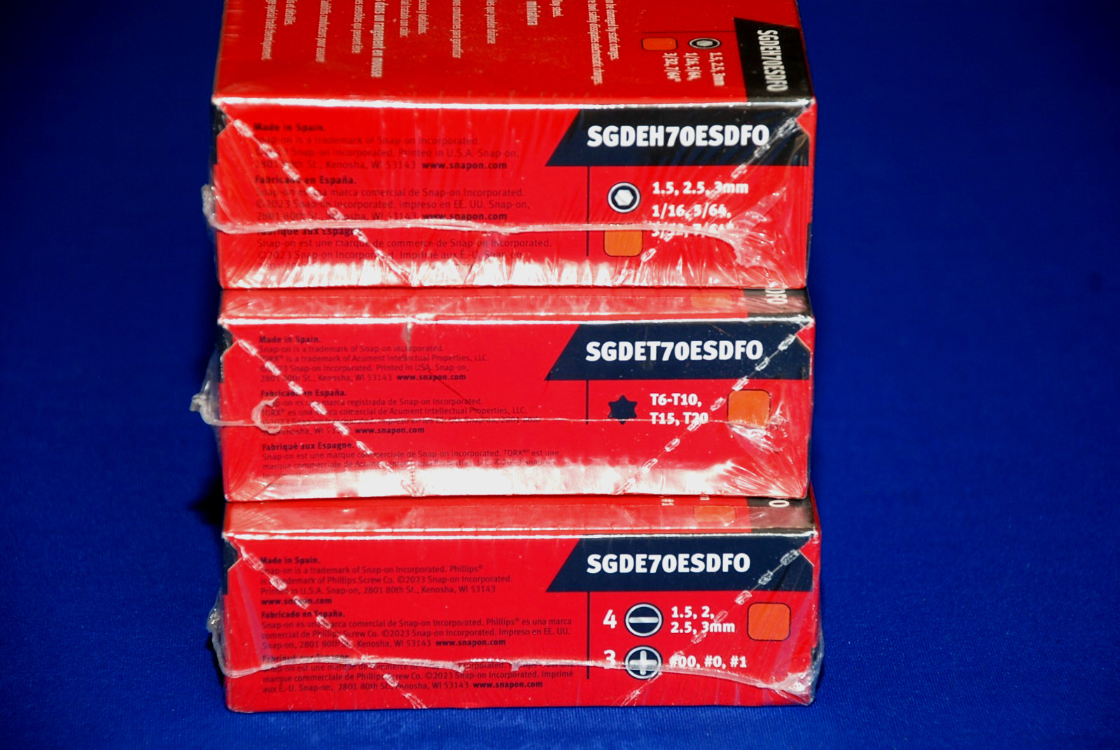 Snap-on NEW 21 Piece Orange PRO-FI Electronic Mini Hex, Screwdriver & TORX Set