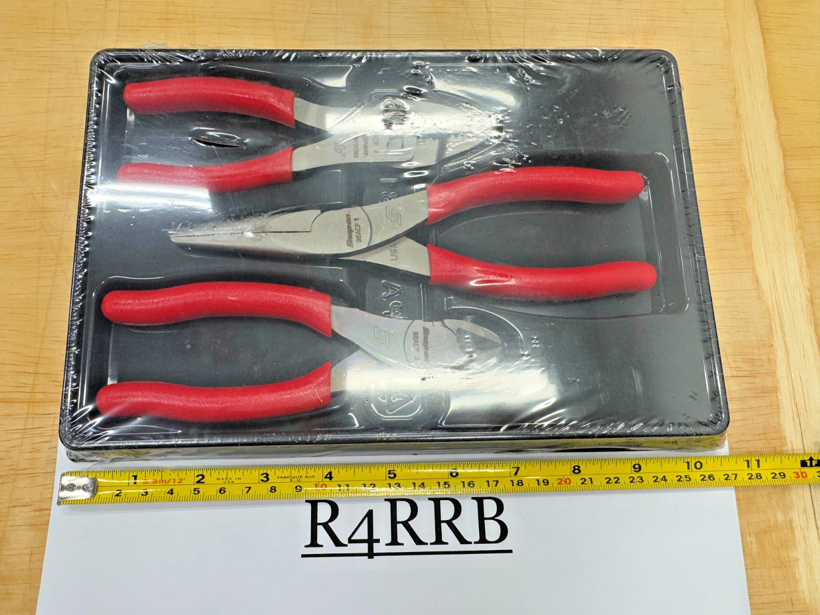 Snap-On Tools USA NEW SEALED RED 3 Piece Soft Grip Pliers / Cutters Set PL306ACF