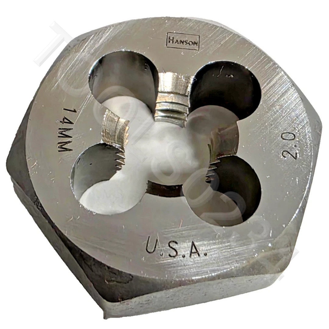 M14 X 2.0 Metric 1.4″ Hex Die Irwin Hanson 6952 14MM CS USA RH