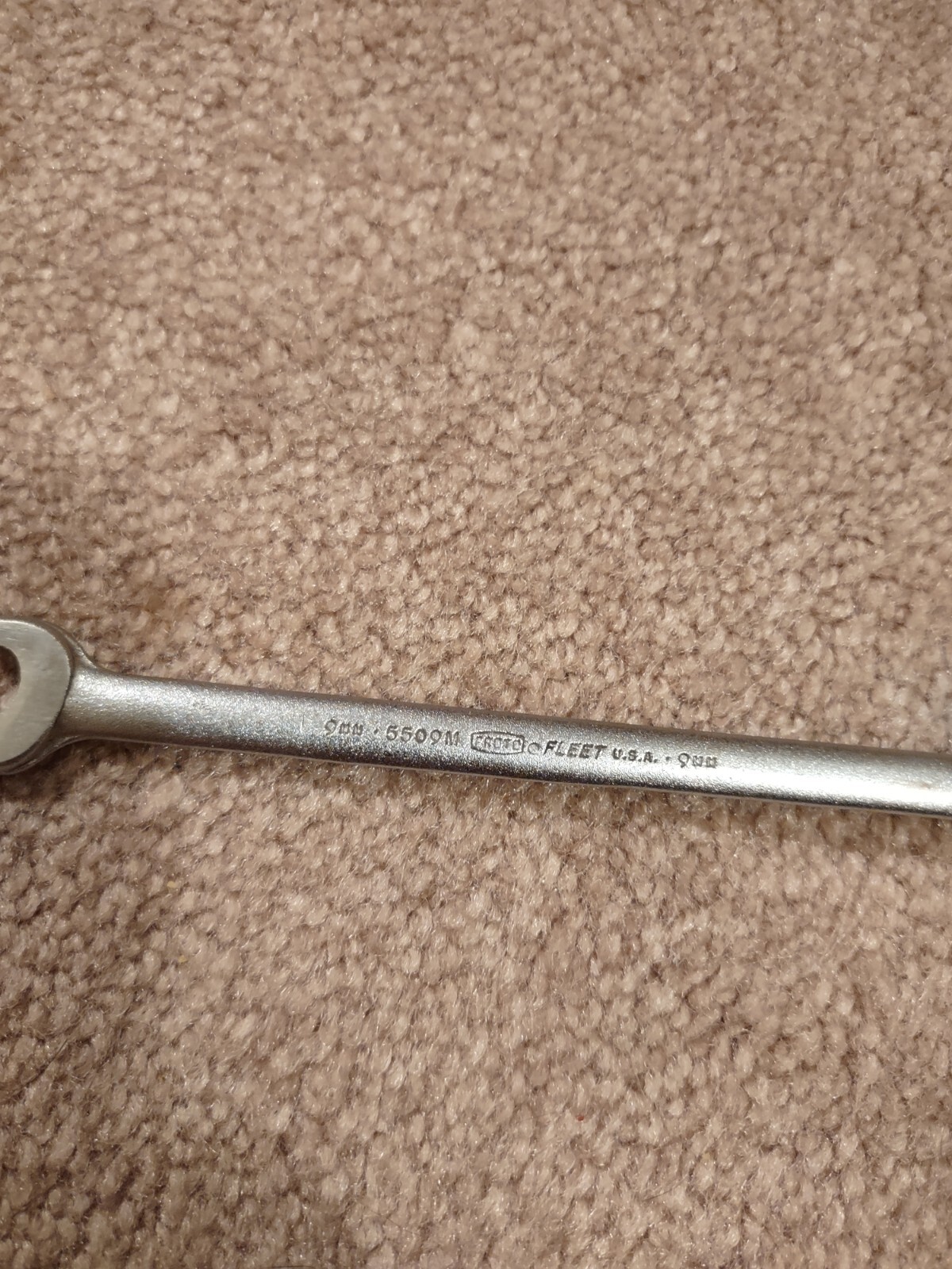 Vintage Proto Fleet 9mm 5509M Standard Combination Wrench 9mm 12Point Nice