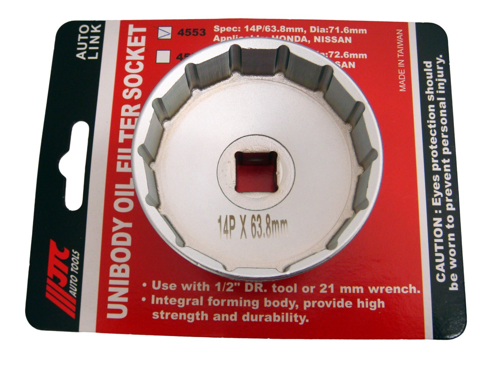 JTC HONDA, NISSAM UNIBODY OIL FILTER SOCKET, JTC TOOLS # 4553