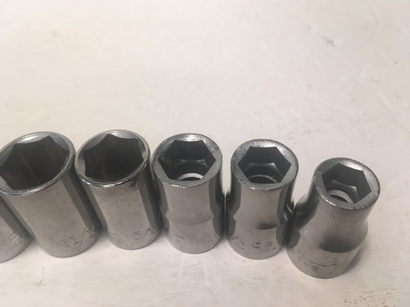 Craftsman 9 Pc Socket Set 6 Pt 1/2″ Drive G 7/16″=15/16″ 440XX USA Made