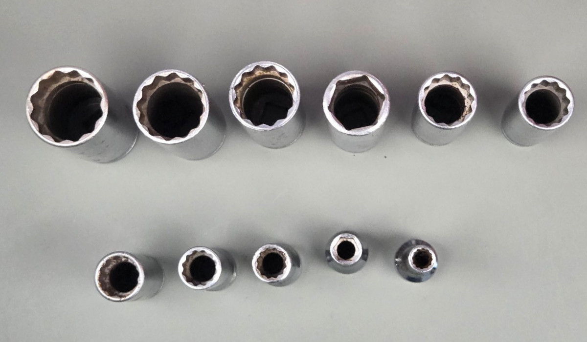 Snap On 3/8” Drive Deep Sockets 1/4” To 7/8” mixed set 11 Pieces