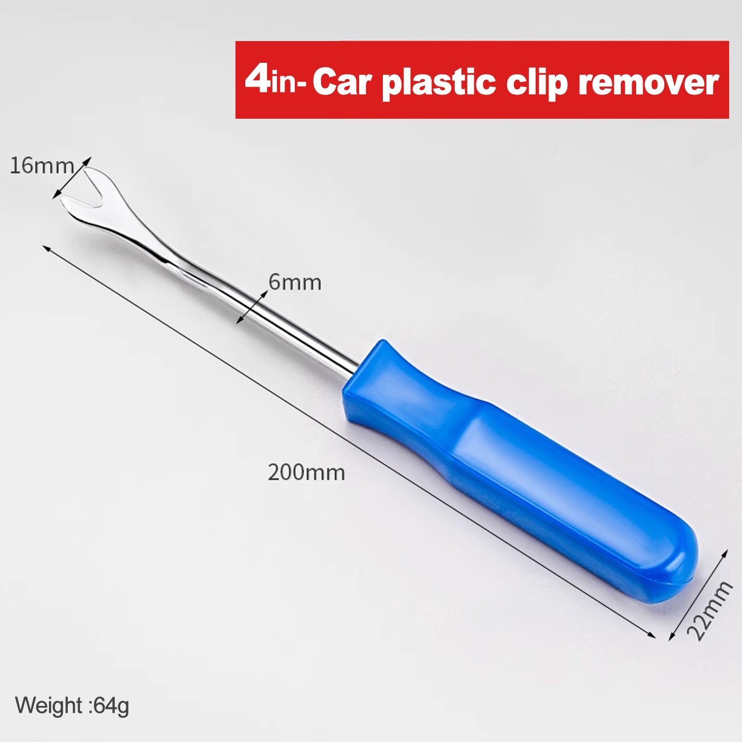 2 Pcs Car Door Panel Remover & Interior Trim Clip Popper Pry Bar Tool Kit