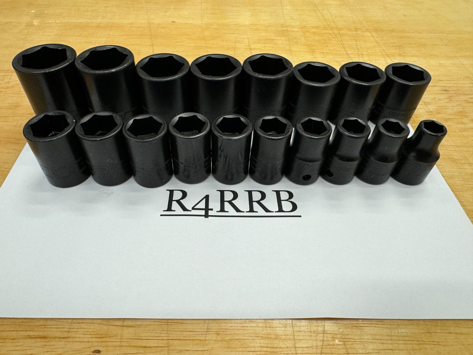Snap-on Tools USA NEW 18pc 1/2″ Drive Metric 10mm-27mm Shallow Impact Socket Set