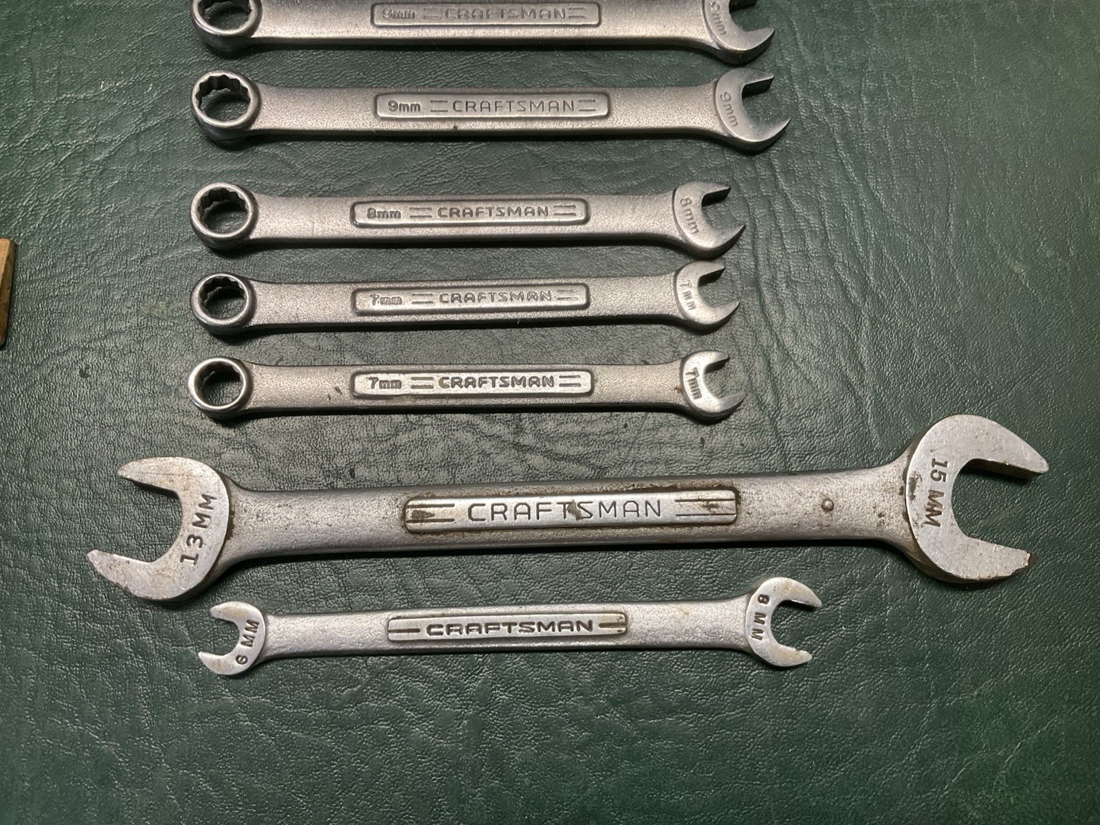 Vtg Craftsman SAE & Metric 12 Point Wrench lot -V- USA 15/16″ – 1/4″ & 18mm-7mm
